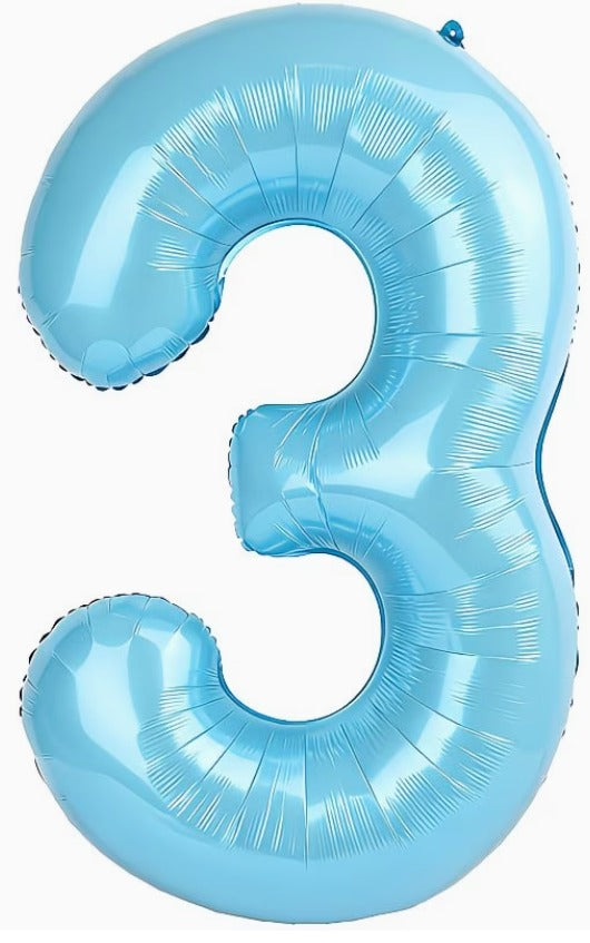 16" Foil Number Balloon - Light Blue