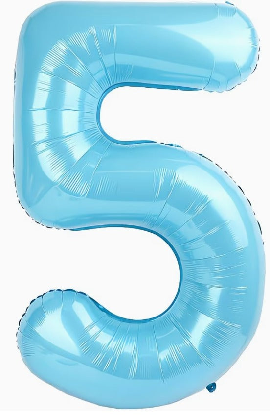 16" Foil Number Balloon - Light Blue