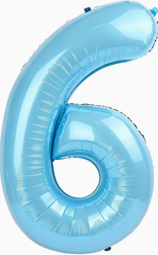16" Foil Number Balloon - Light Blue