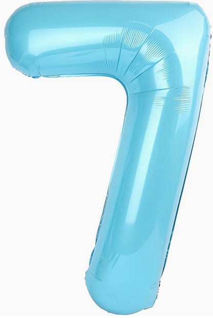 16" Foil Number Balloon - Light Blue
