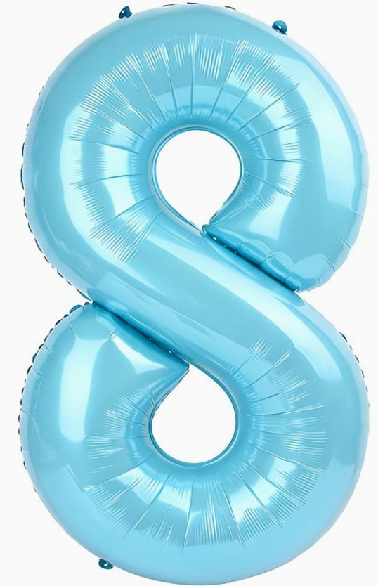 16" Foil Number Balloon - Light Blue