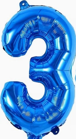 16" Foil Number Balloon - Blue