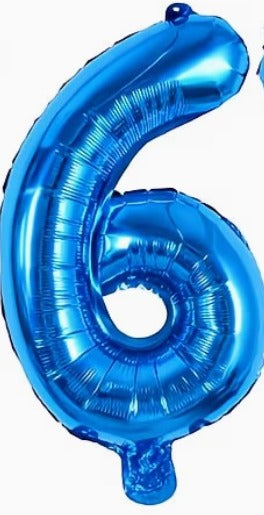 16" Foil Number Balloon - Blue