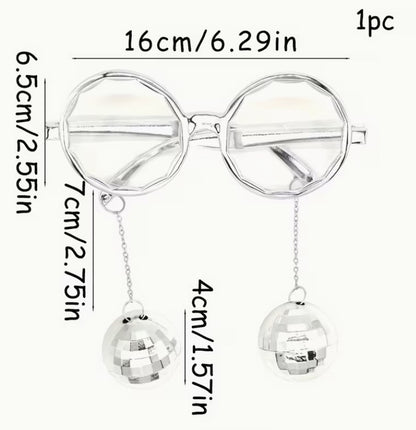 Shiny Hanging Disco Ball Glasses