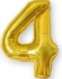 40-Inch Number Foil Balloons – Large Metallic Party Decoration Balloons