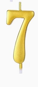 Number Birthday Cake Candle - Golden