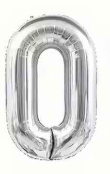 32"  Foil Number Balloons - Silver