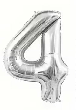 32"  Foil Number Balloons - Silver