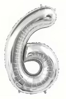32"  Foil Number Balloons - Silver