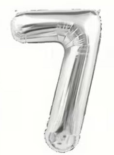 32"  Foil Number Balloons - Silver