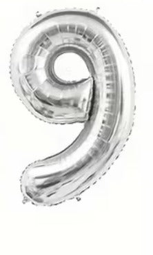 32"  Foil Number Balloons - Silver