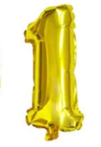 32" Foil Number Balloon - Golden