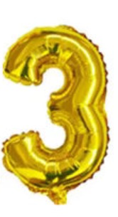 32" Foil Number Balloon - Golden