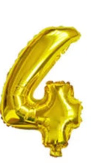 32" Foil Number Balloon - Golden