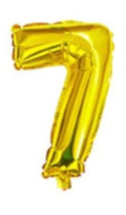 32" Foil Number Balloon - Golden