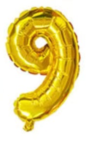 32" Foil Number Balloon - Golden