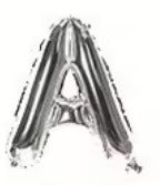 16" Silver Letter Foil Balloons