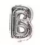 16" Silver Letter Foil Balloons