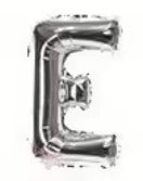 16" Silver Letter Foil Balloons