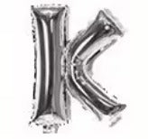 16" Silver Letter Foil Balloons