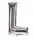 16" Silver Letter Foil Balloons