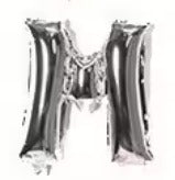 16" Silver Letter Foil Balloons