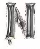 16" Silver Letter Foil Balloons