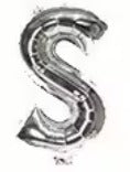 16" Silver Letter Foil Balloons