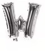 16" Silver Letter Foil Balloons