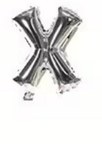 16" Silver Letter Foil Balloons