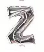 16" Silver Letter Foil Balloons