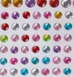 Rhinestone Colored Gemstone Stickers