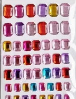 Rhinestone Colored Gemstone Stickers