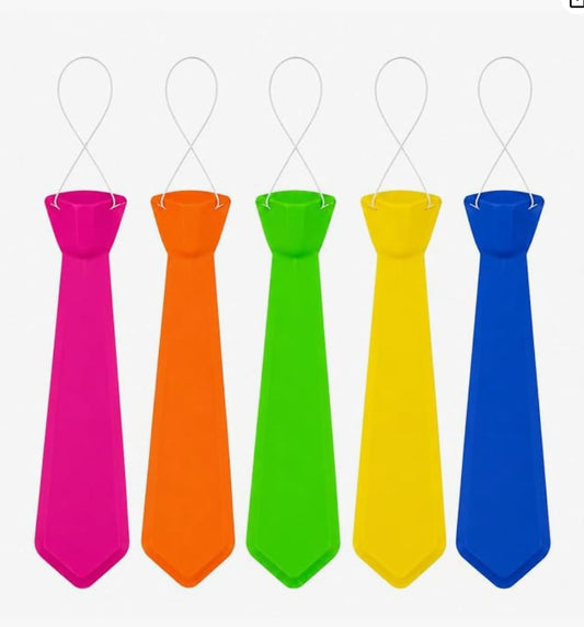 12 pcs Vibrant Neon Party PVC Plastic Ties