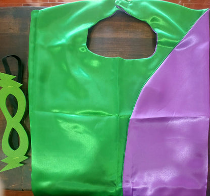 Double-Sided Superhero Cape & Matching Mask