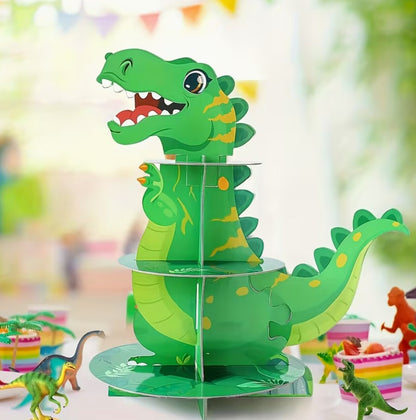 3 Tier Dinosaur Cupcake Stand