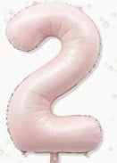 16" Foil Number Balloon - Blush Pink