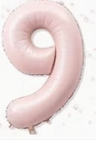 16" Foil Number Balloon - Blush Pink