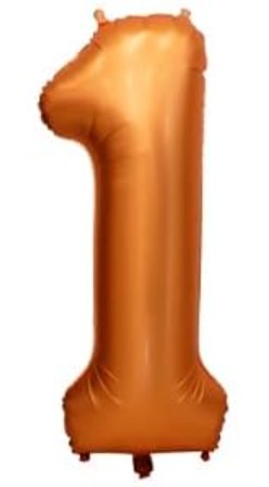 16" Foil Number Balloon - Orange