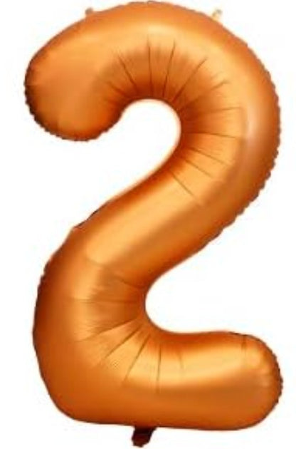 16" Foil Number Balloon - Orange