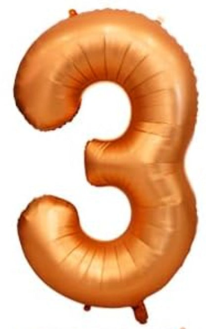 16" Foil Number Balloon - Orange