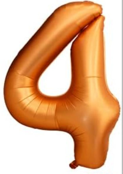 16" Foil Number Balloon - Orange