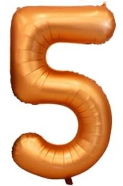 16" Foil Number Balloon - Orange