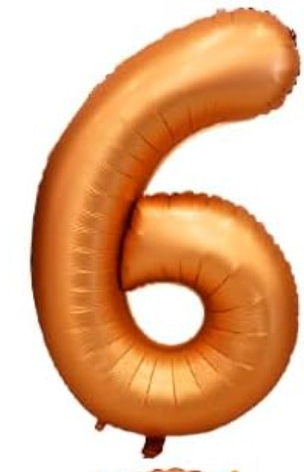 16" Foil Number Balloon - Orange