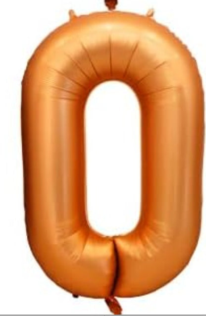 16" Foil Number Balloon - Orange
