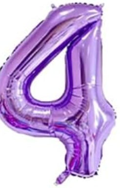 16" Foil Number Balloon – Purple