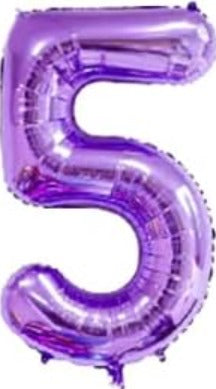 16" Foil Number Balloon – Purple