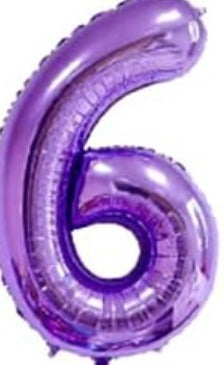 16" Foil Number Balloon – Purple