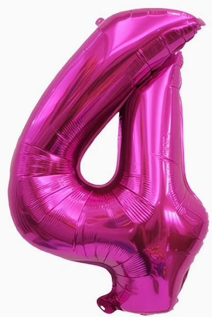 16" Foil Number Balloon - Dark Pink