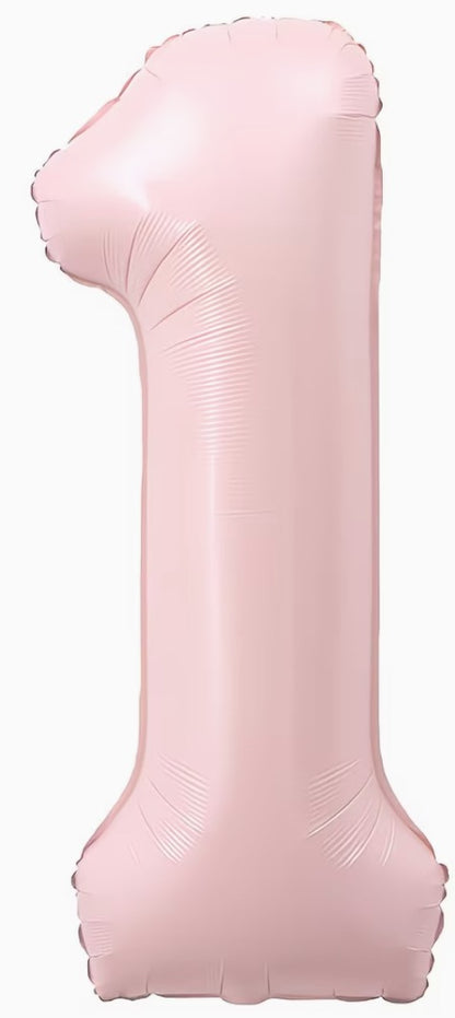 16" Foil Number Balloon - Light Pink